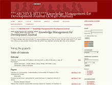 Tablet Screenshot of journal.km4dev.org